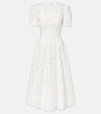 Rebecca Vallance Artesan broderie anglaise midi dress