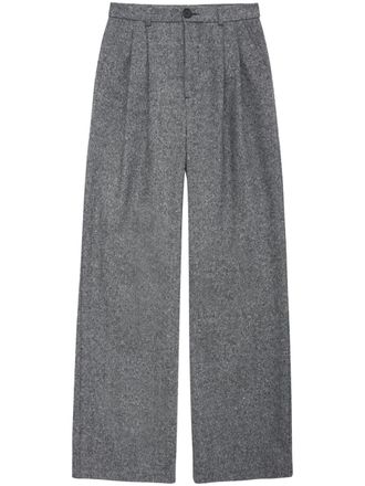 Anine Bing Carrie wool tailored trousers - Grey