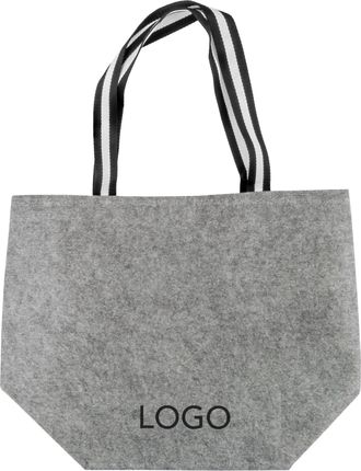Generic British Felt Shopper Bag, Antibacerial Tote Shopping Bag with Biomaster Technology, Grey Flocked, 45.5x35.5cm Approx