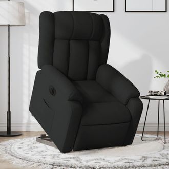 vidaXL Vidaxl - Sill&oacute;n El&eacute;ctrico Reclinable Elevable De Tela Negro