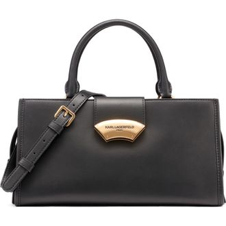 Karl Lagerfeld Madelyn Satchel Bag in Black/Gold at Nordstrom Rack