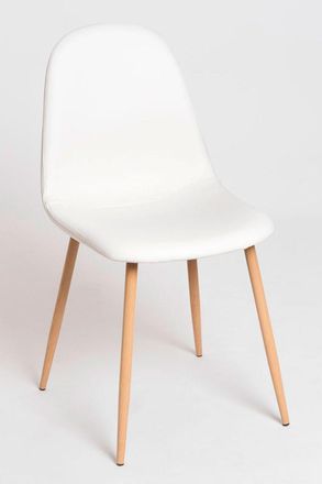Regalos Miguel Sillas Comedor - Silla Teok Polipiel - Blanco