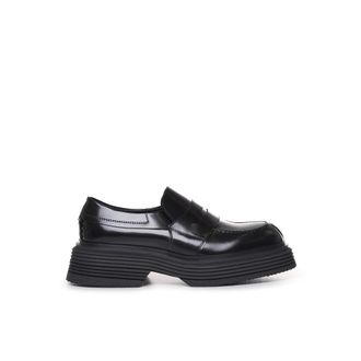 The Antipode Zwarte platte schoenen met 98% katoen - Heren - Loafers - Zwart - 41 EU - Katoen - Schoenen