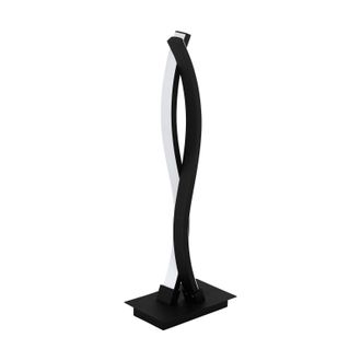 Loops Table Desk Lamp Colour Black Shade White Plastic Bulb LED 10W Included