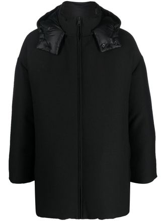Valentino Garavani Cappotto con cappuccio - Nero