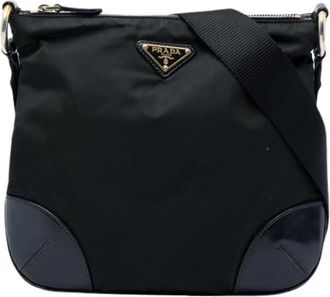 Prada Pre-owned Nylon Crossbody Bag - Dames - Vintage Schoudertas - Zwart - ONE Size - Nylon - Vintage