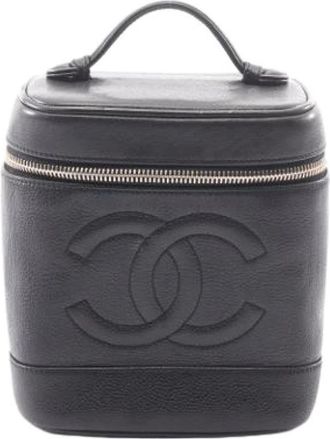 Chanel Pre-owned Vintage Handtas - Dames - Vintage Handtas - Zwart - ONE Size - Leer - Vintage