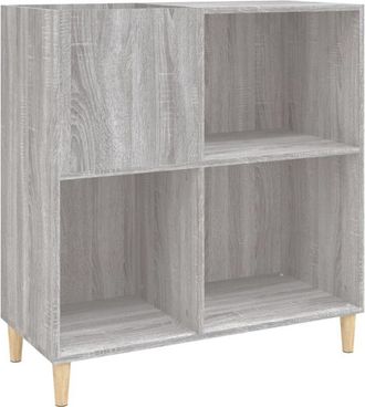 vidaXL Mueble discos madera contrachapada gris Sonoma 84,5x38x89 cm Vidaxl