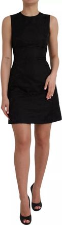 Dolce & Gabbana Black Sleeveless Bodycon A-line Mini Womens Dress