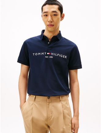 Tommy Hilfiger Mens Embroidered Tommy Logo Polo - Navy - XL