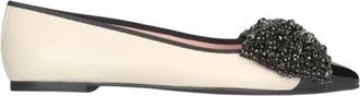 Pretty Ballerinas Ella Ballerina Beige Schoenen - Dames - Ballerinas - Beige - 36 EU - Leer - Schoenen