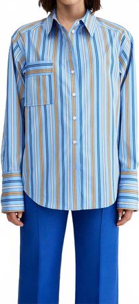 Smythe Classic Relaxed Shirt In Blue Multi