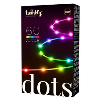 Twinkly Twinkly - Guirlanda Conectada Ip20 3m 60 Leds Rgb Cable Transparente Dots