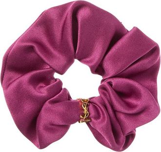 Saint Laurent Cassandre Silk Twill Scrunchie