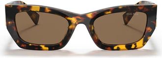 Miu Miu Sunglasses Mu09 Ws Vau06 B Honey Brown/Dark Brown Women