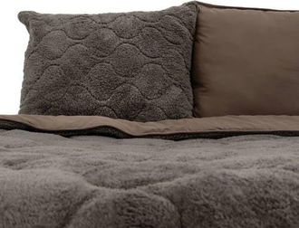 Sleeptime teddy dekbed zonder overtrek met kussenslopen Lazy - taupe