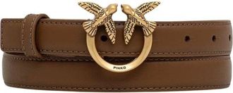 Pinko Cintur&oacute;n Fino de Piel - Accessories - Mujer - Marr&oacute;n - XS