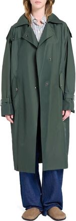 TWP Long Bogie Water Repellent Trench Coat in Beetle at Nordstrom, Size Medium