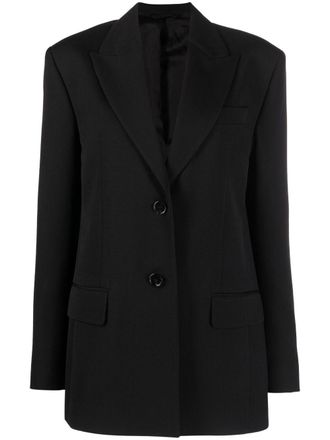 Acne Studios single-breasted blazer - women - Polyester/Wool/Viscose - 32 - Black