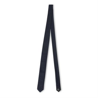HUGO BOSS Micro Raster Jacquard Stropdas (Donkerblauw)