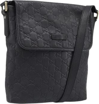 Gucci Pre-owned Vintage GG Canvas Schoudertas - Dames - Vintage Schoudertas - Zwart - ONE Size - Leer - Vintage