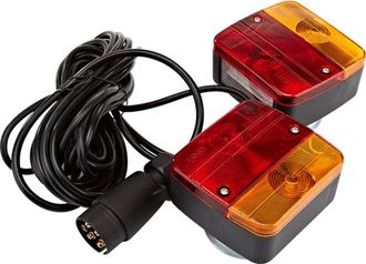 OEM 2 Luces De Remolque Con Cable De 7,5 M, 7 Pines, 12 V, Homologadas Por La Ece, Resistentes Al Agua, Para Coches, Camiones, Caravanas, Barcos Y Furgone
