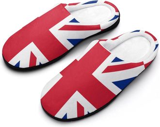 Generic Union Jack British England UK Flag Funny Mens Cotton Slippers Shoes Novelty Soft Non-Slip Sole Home Shoe