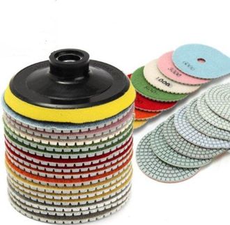 OEM Almohadillas De Pulido De Diamante - Juego De 8 Piezas - Para Granito, Hormig&oacute;n, Piedra Y Cer&aacute;mica