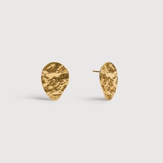 Monica Vinader Gold Capri Teardrop Stud Earrings