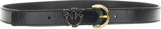 Pinko Grained leather Love Birds belt Woman XS