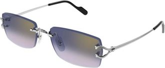 Cartier Sunglasses, unisex, Gray, Size: 56 MM Stylish Sunglasses for Chic Look