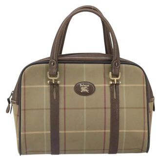 Burberry Nova Canvas Beige Canvas Handbag (Pre-Owned)