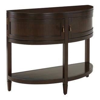 Ballard Designs Wynn Open Demilune - Black Over Brown - Ballard Designs