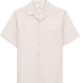 Fortela Prequel Short Sleeve Cotton Shirt in Brown at Nordstrom, Size 44 Eu