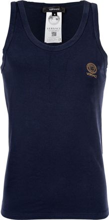 Versace T-Shirt Met Lange Mouwen Ronde Hals Jersey Topeka Bi-Stretch Katoen Organisch Nieuw Logo Vest