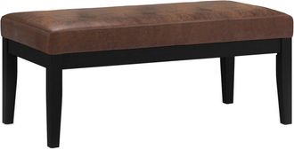 Simpli Home Lacey 41In Contemporary Rectangle Tufted Ottoman Bench