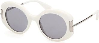Max Mara Zonnebril - Dames - Zonnebrillen - Wit - 52 MM - Accessoires