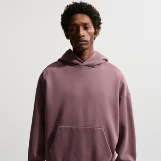 Nike Mens Book Standard Issue Brushed Pullover Hoodie in Purple | II3921-502