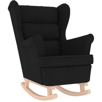 vidaXL Vidaxl - Silla Mecedora De Tela Negro 74x90x102 Cm