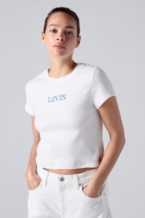 Levi's Graphic Essential Baby Tee - Women - XS - White / Emb Club Logo Bright White