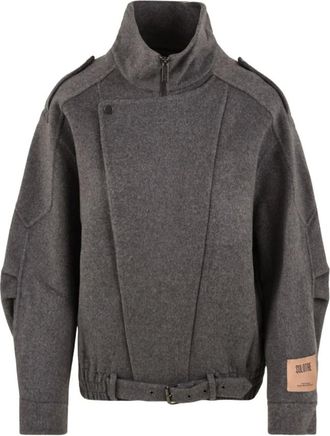 SOLOTRE Cappotto Corto Oversize - - Coats - Donna - Grigio - L
