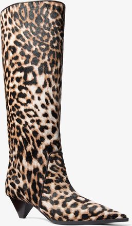 Michael Kors Jayla Leopard Print Calf Hair Knee-High Boot