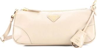 Prada Re-Edition 2002 Re-Nylon and Leather shoulder bag - Beige