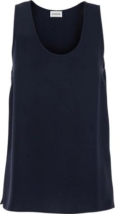P.A.R.O.S.H. Blauwe Mouwloze Top met Ronde Hals in Tech Stof - Dames - Tops zonder mouwen - Blauw - S - Tops