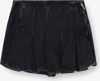 Diesel DE-ROX pleated denim shorts - DIESEL - gender_Woman