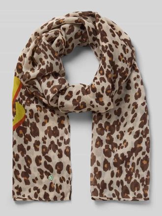 Codello Schal mit Allover-Animal-Print in Beige, Gr&ouml;&szlig;e 1