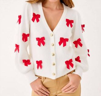 Lilly Pulitzer Zarie Cardigan In Coconut Party Bows