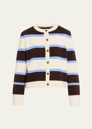 Rosie Assoulin Wool-Cashmere Striped Cardigan
