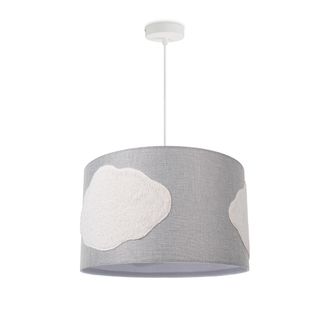 Paco Home L&aacute;mpara Colgante Led L&aacute;mpara Colgante Habitaci&oacute;n De Ni&ntilde;os Habitaci&oacute;n De Beb&eacute;e27 Blanco (&oslash;45.5 Cm), L&aacute;mpara Colgante Gris - Paco Home