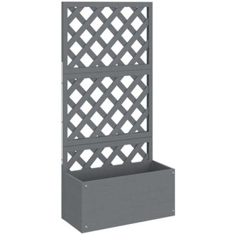 vidaXL Trellis Planter Grey 65x33x135 cm wpc Vidaxl